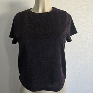 Elegant Black Sparkle Women's Top